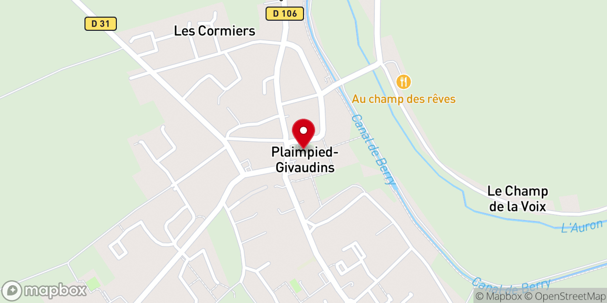 Map showing location of Abbatiale Saint-Martin de Plaimpied