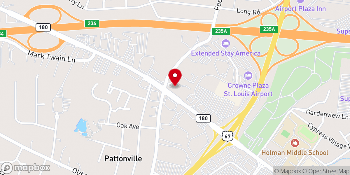 Map showing location of Mizpah Presbyterian Church