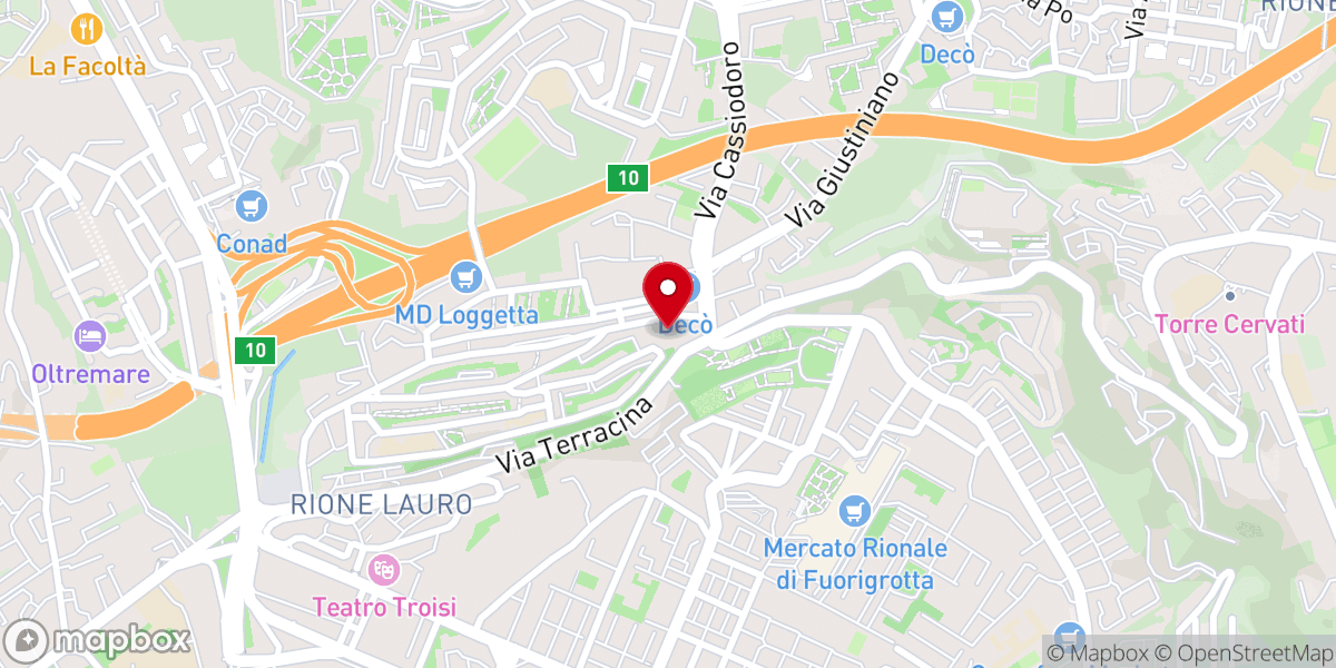 Map showing location of Parrocchia Immacolata di Lourdes