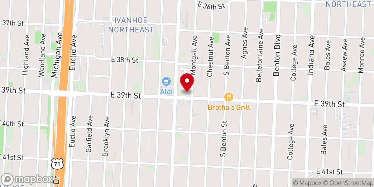 Map showing location of Greater Monumental Baptist Church