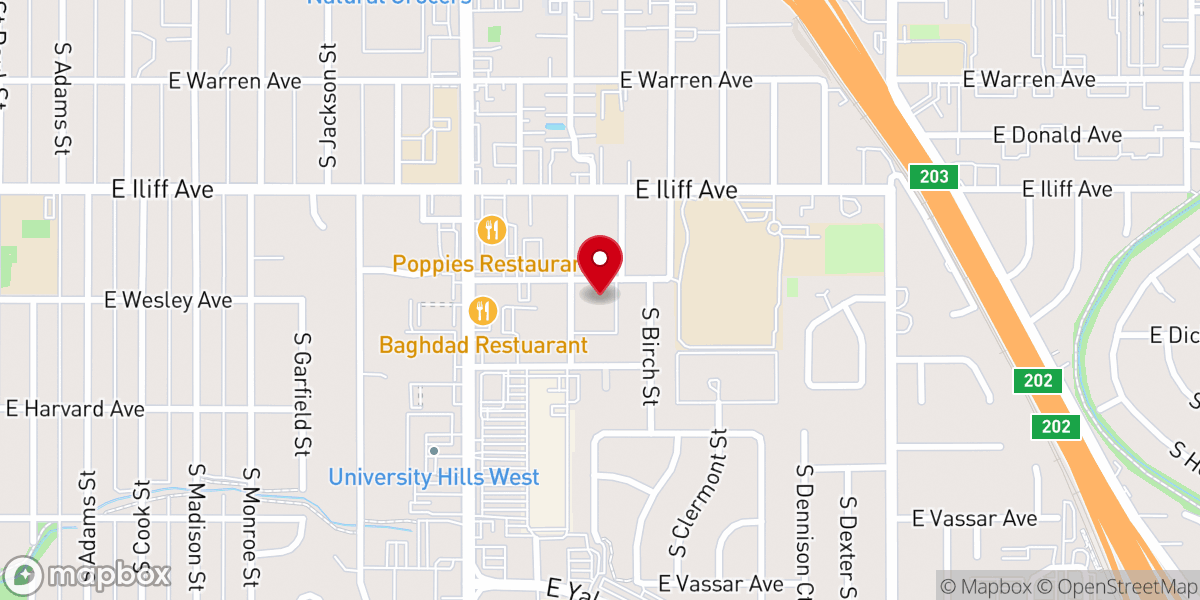 Map showing location of Hope Fellowship Community Reformed Church