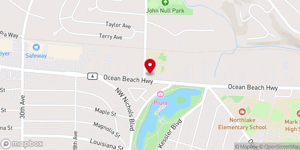 Map showing location of Northlake Baptist Church