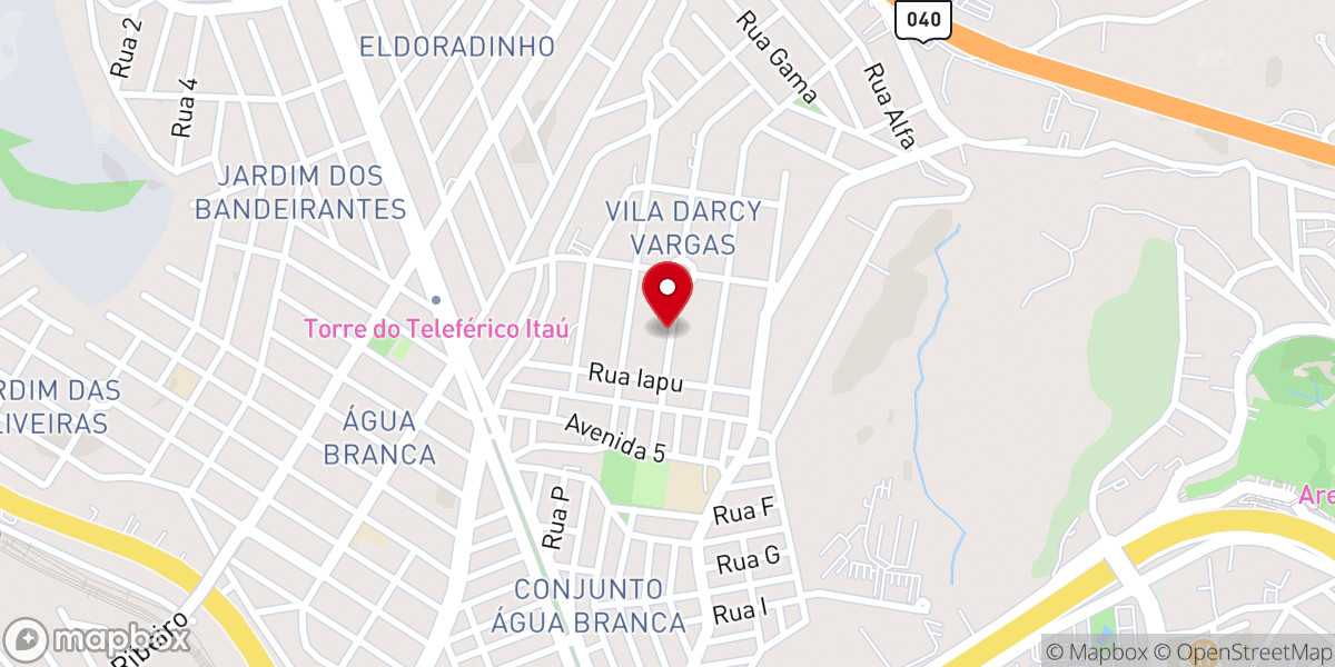 Map showing location of Igreja Batista Portas de Sião