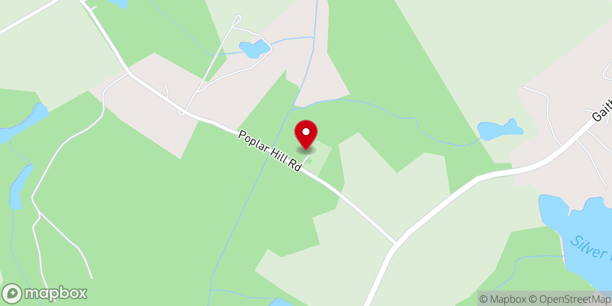 Map showing location of Poplar Grove Church