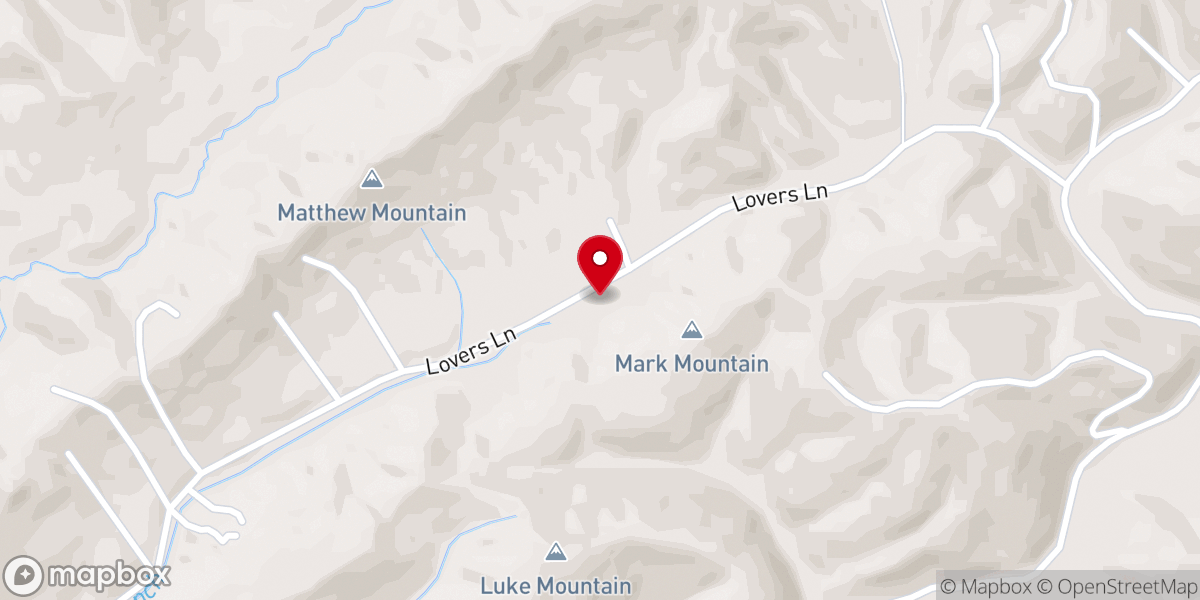 Map showing location of Friendly Hill Baptist Church