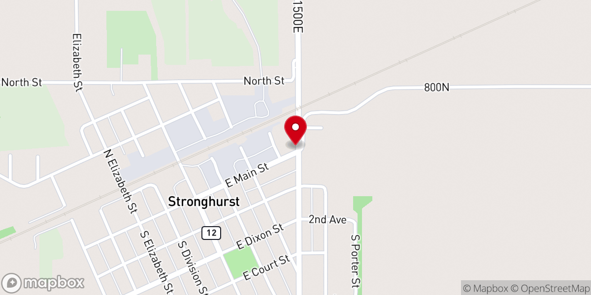 Map showing location of Stronghurst