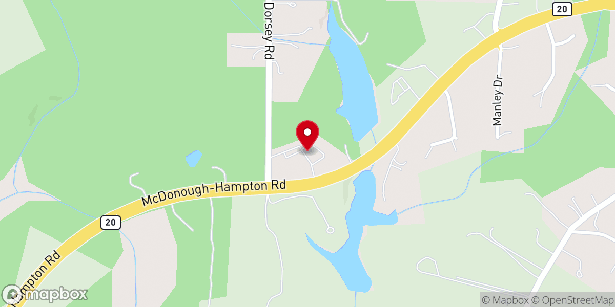 Map showing location of Hampton Heights Fellowship