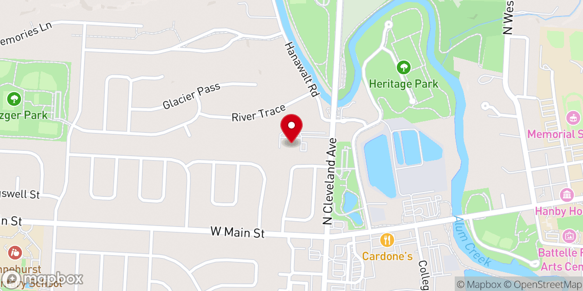 Map showing location of CrossPointe Church