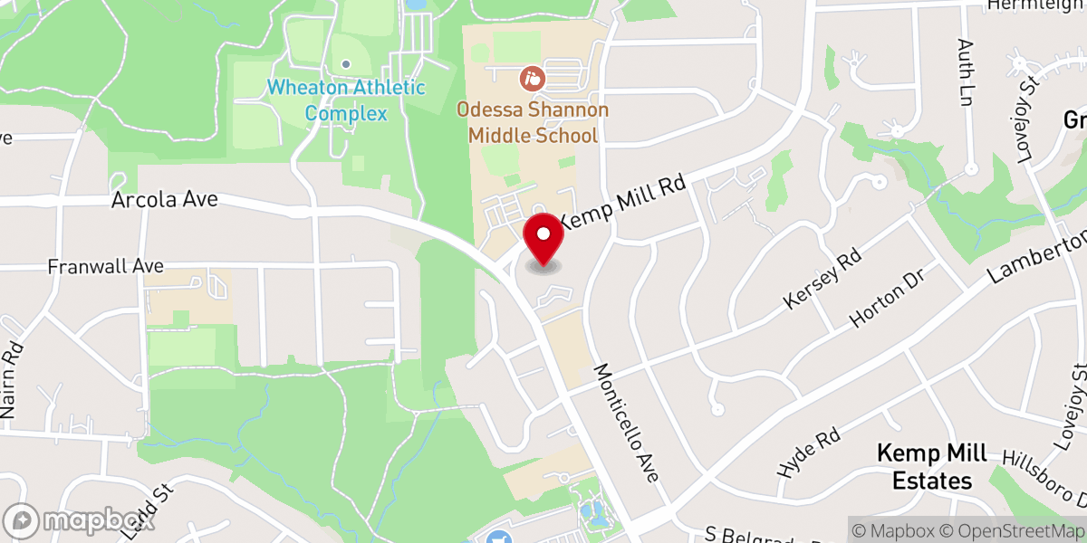 Map showing location of Silver Spring Christian Reformed Church