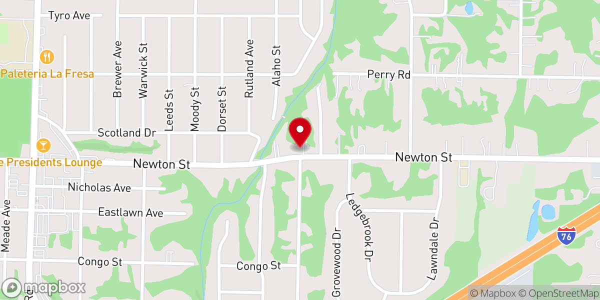Map showing location of Apostolic Church of Akron