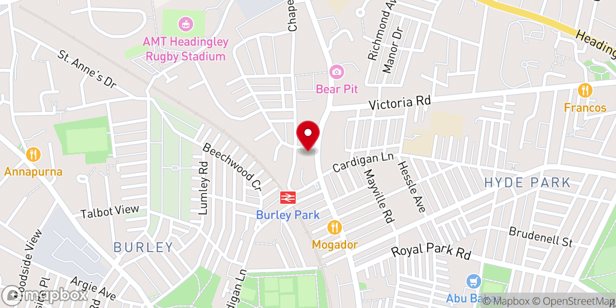 Map showing location of Our Lady of Lourdes Catholic Church
