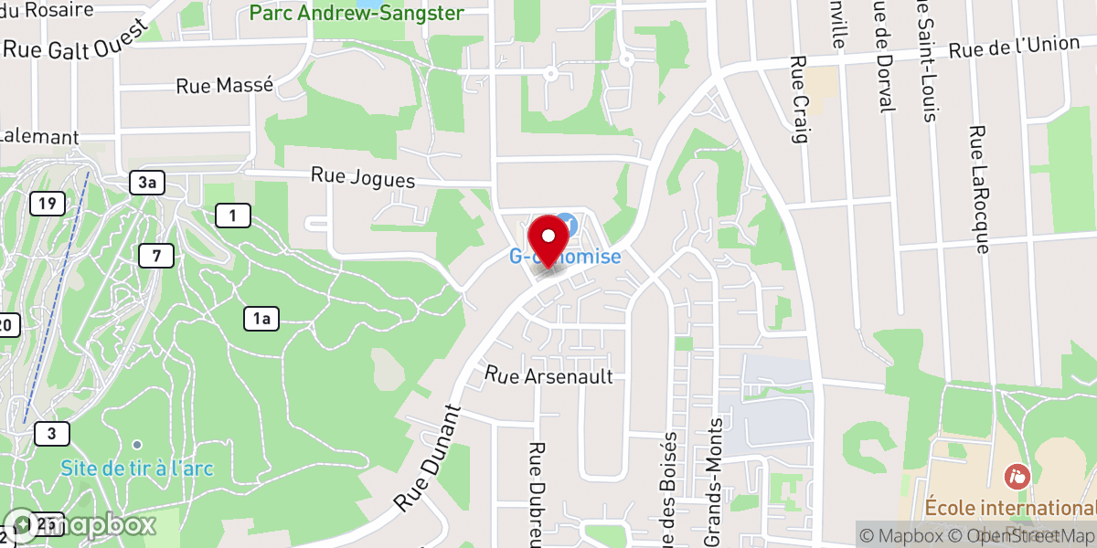Map showing location of Église de l’Unité du St Esprit au Canada, Euseca Sherbrooke