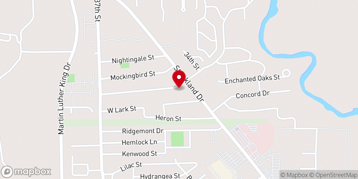 Map showing location of Destiny Church