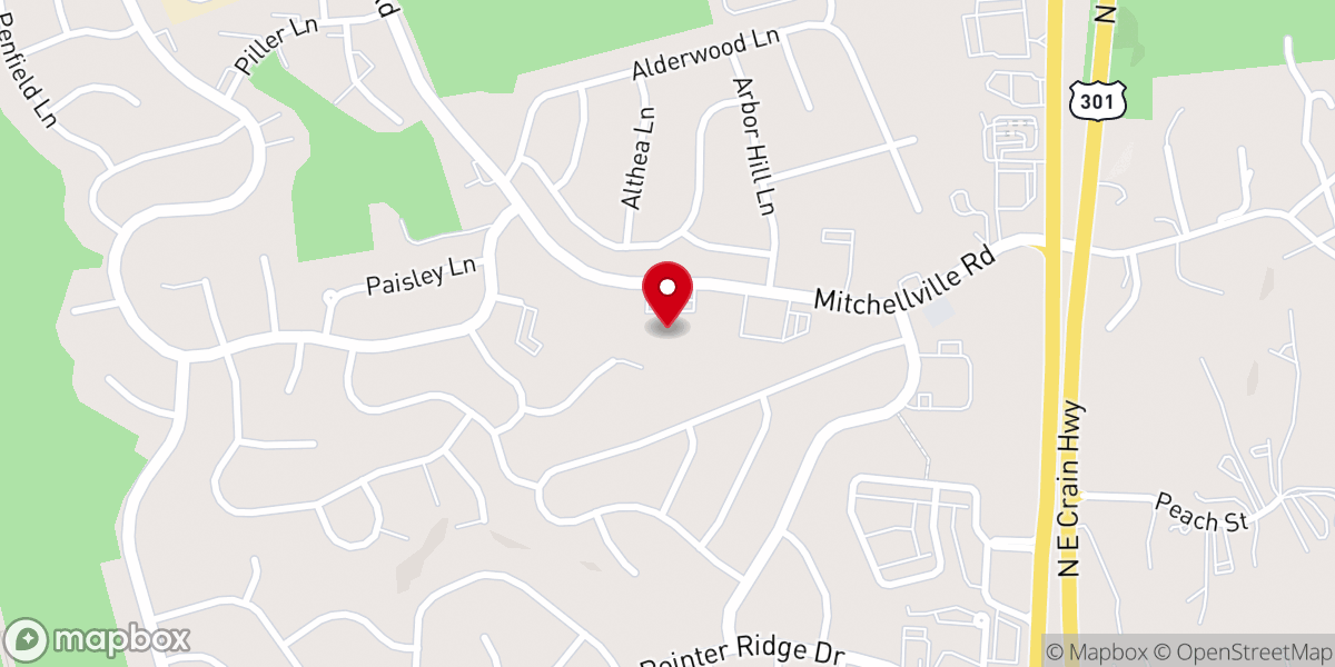 Map showing location of Village Baptist Church