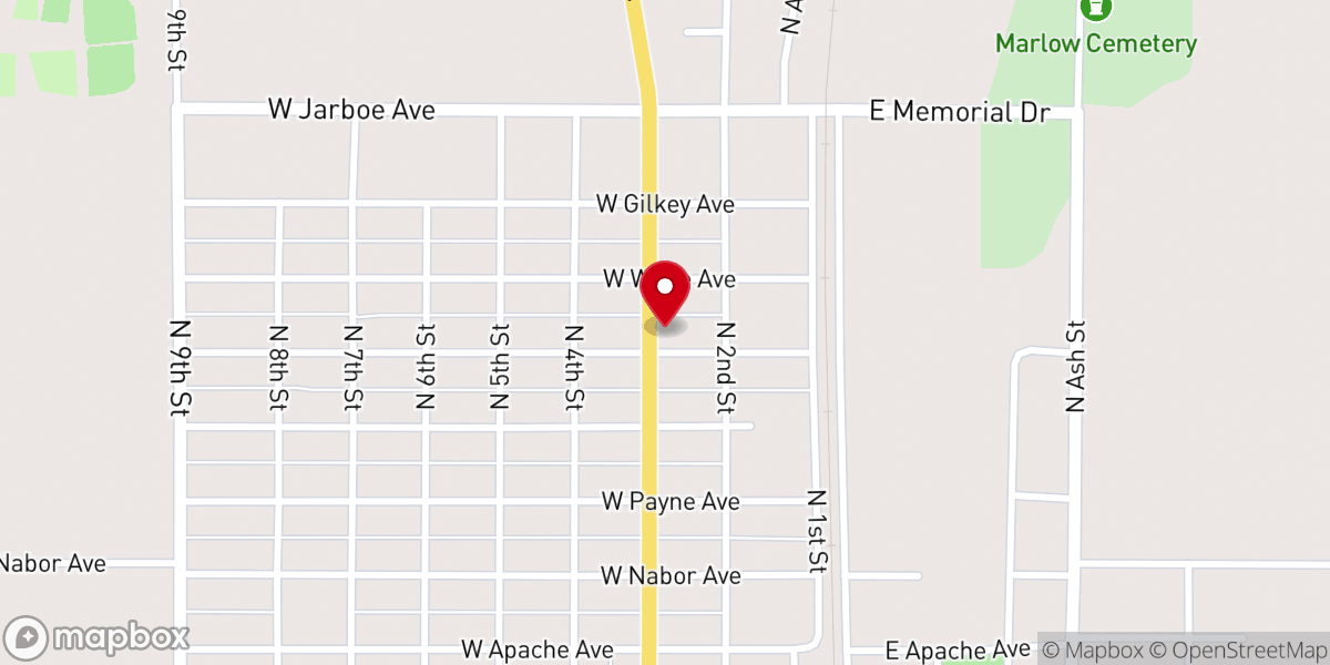 Map showing location of The Harvest Church