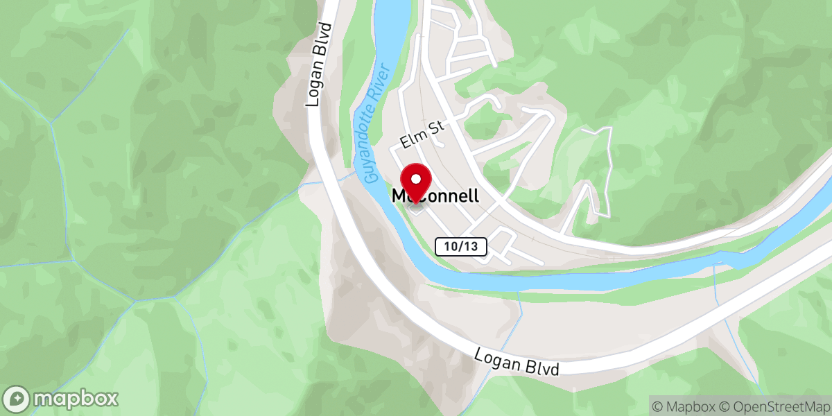 Map showing location of McConnell Tabernacle