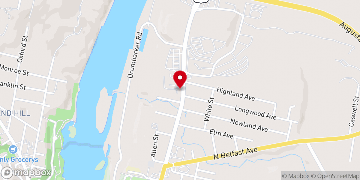 Map showing location of Worship Radio Network