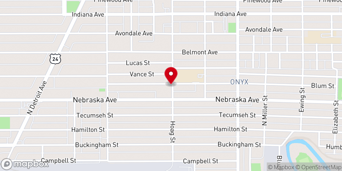 Map showing location of Christian Temple Baptist Church