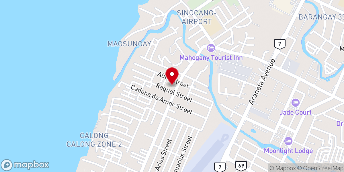 Map showing location of Our Lady of Peace and Good Voyage Parish