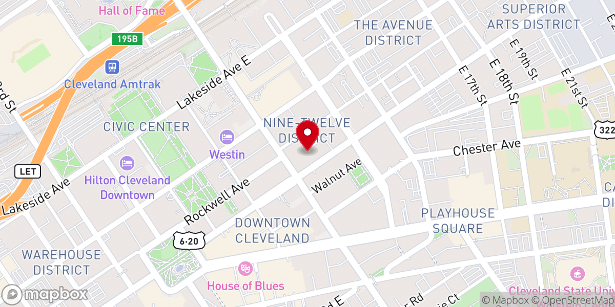 Map showing location of Cathedral of St John the Evangelist