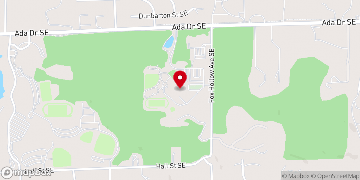 Map showing location of Ada Christian School