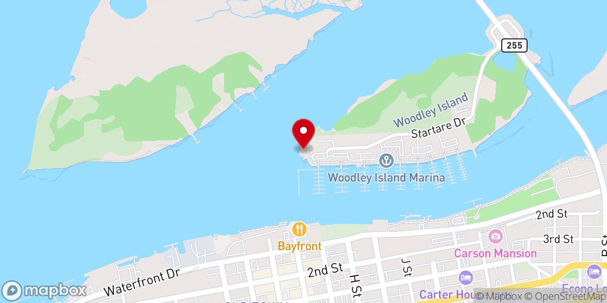 Map showing location of Fishermans Memorial Statue