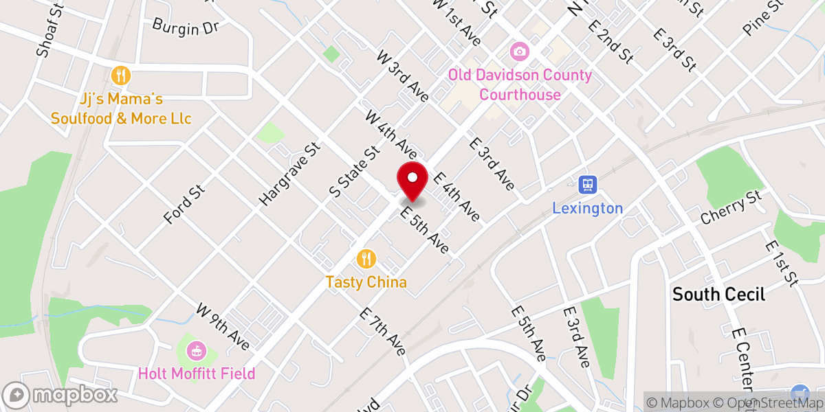 Map showing location of Grace Episcopal Church