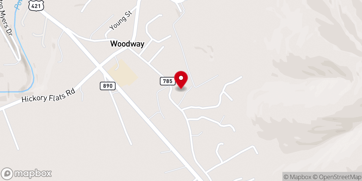 Map showing location of Woodway Church of God