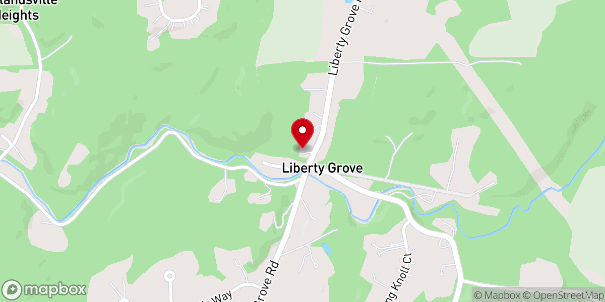 Map showing location of Rocky Top Church