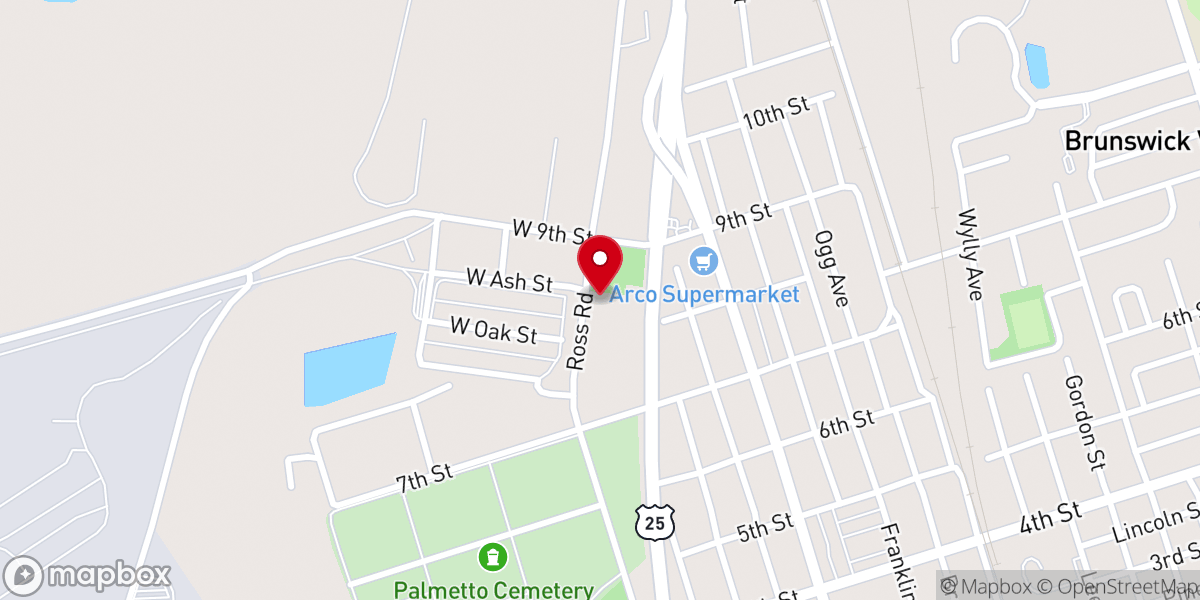 Map showing location of Arco United Methodist Church