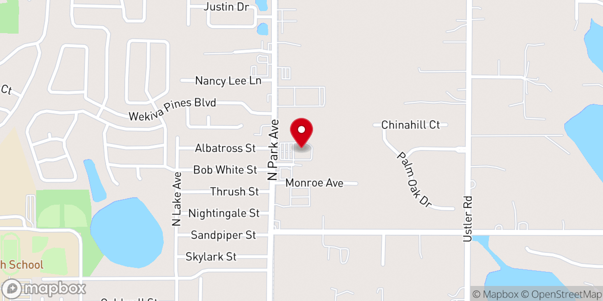 Map showing location of Thrive Church Apopka