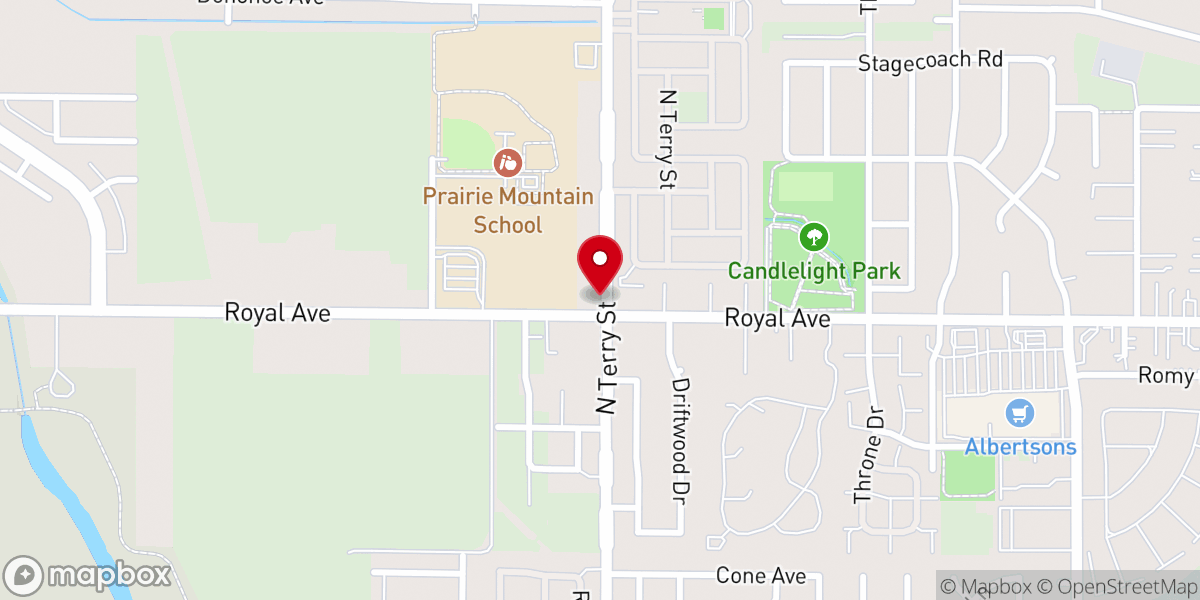 Map showing location of Westside Faith Center