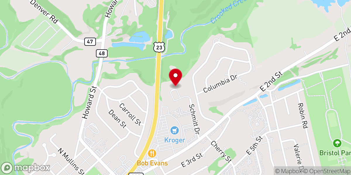 Map showing location of First Presbyterian Church
