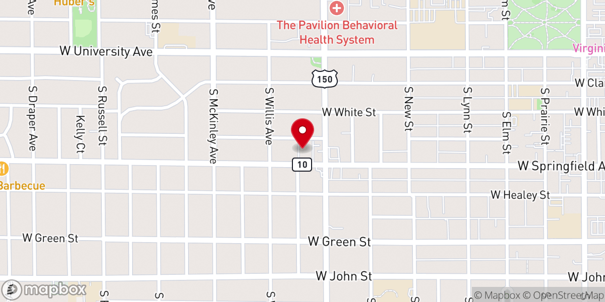Map showing location of Grace Lutheran Church