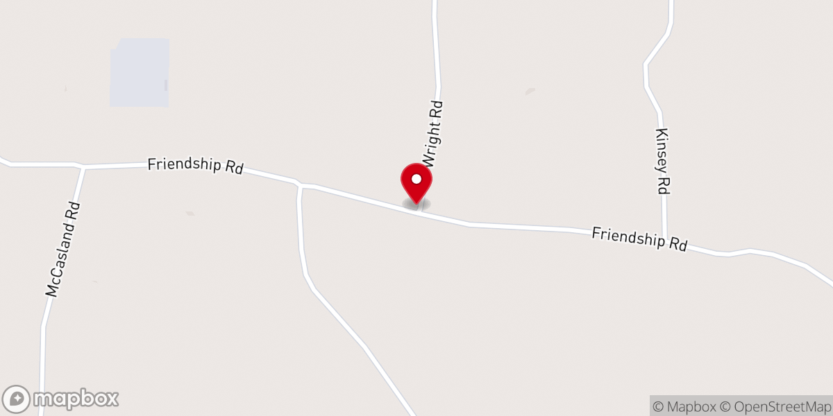 Map showing location of Friendship Church