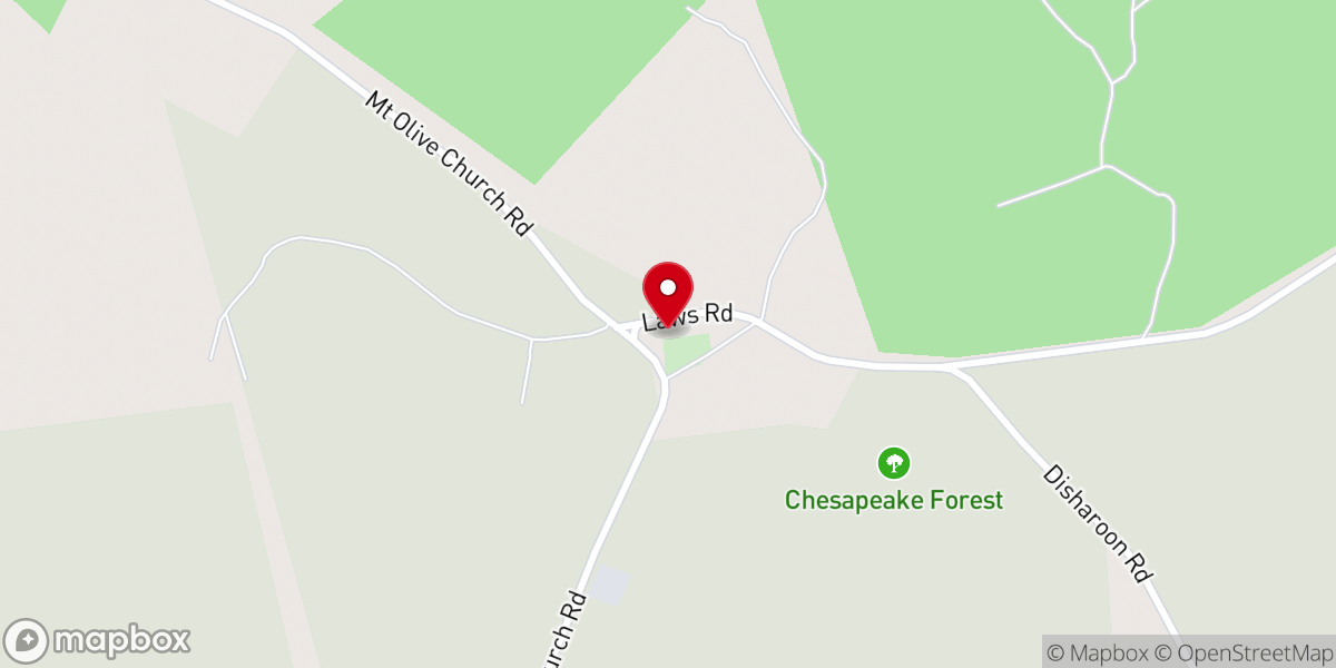 Map showing location of Mt Olive Church