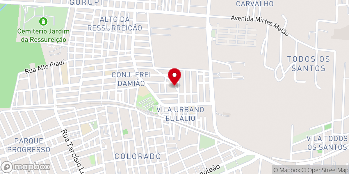 Map showing location of Igreja pentecostal tanque da libertação