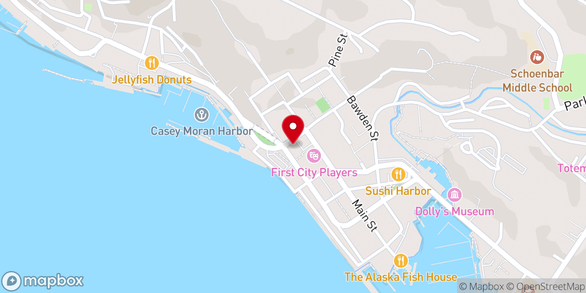 Map showing location of Masonic Temple