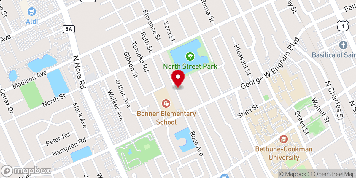Map showing location of Gray Memorial Church COGI