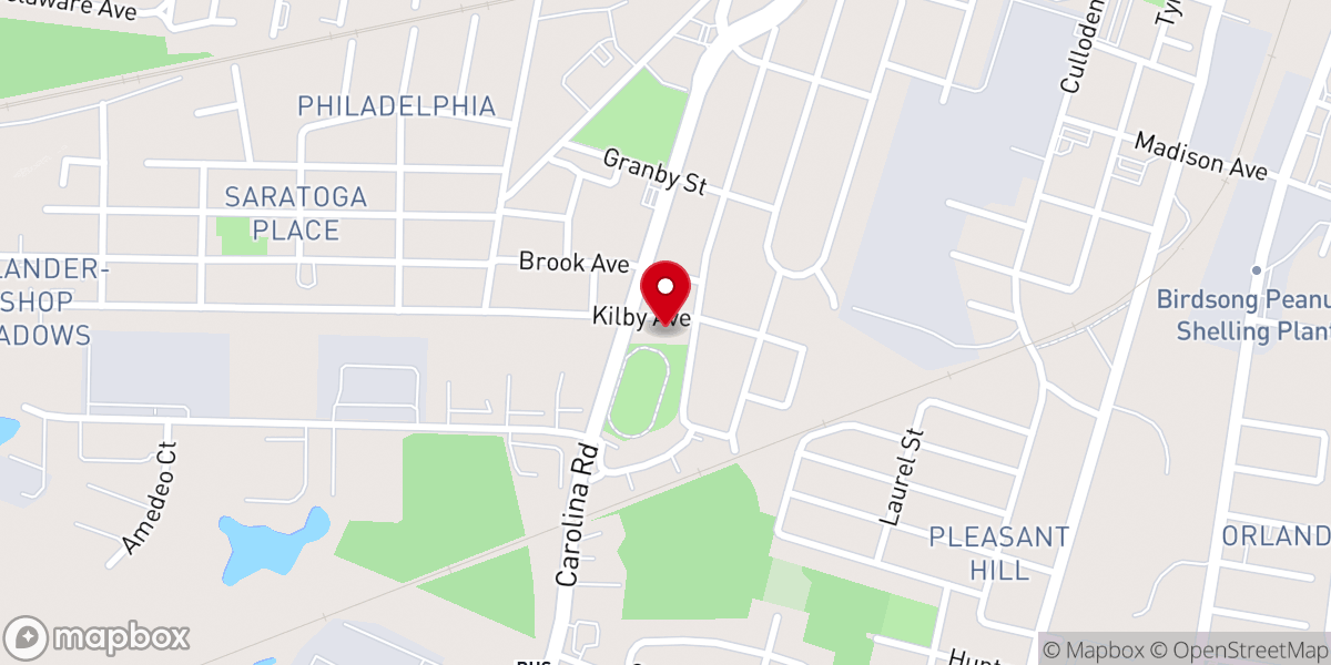 Map showing location of Suffolk Church of God