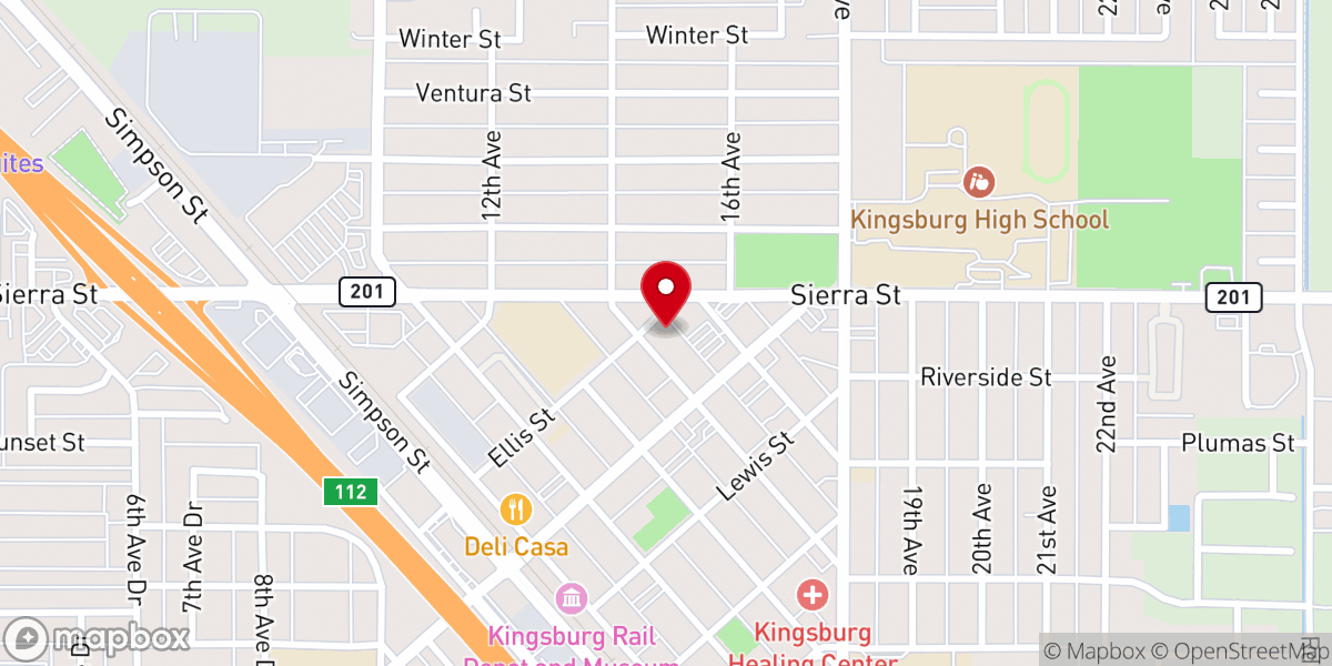 Map showing location of Salser & Dillard Creighton Chapel