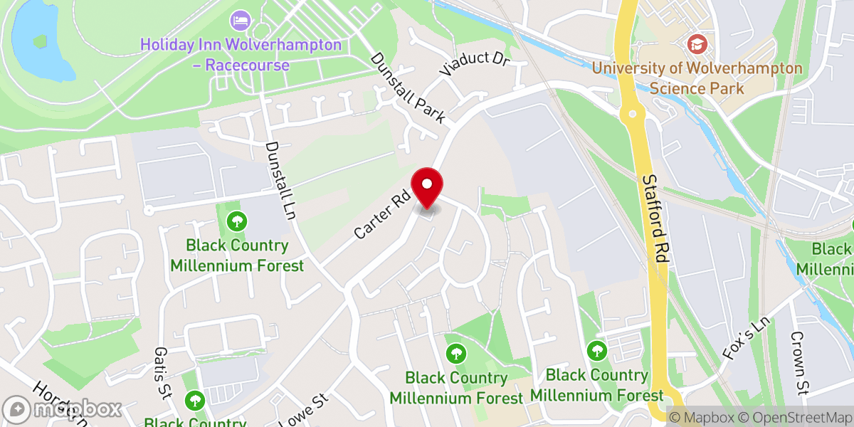 Map showing location of Christian Pentecostal Church