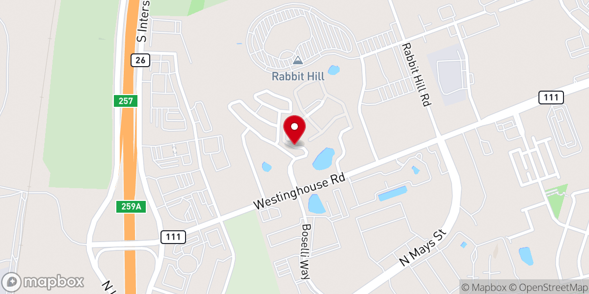 Map showing location of Chapel Hill Apartments