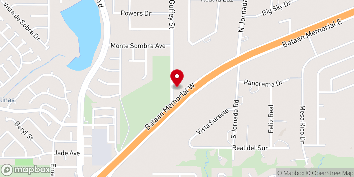 Map showing location of Calvary Chapel Three Crosses
