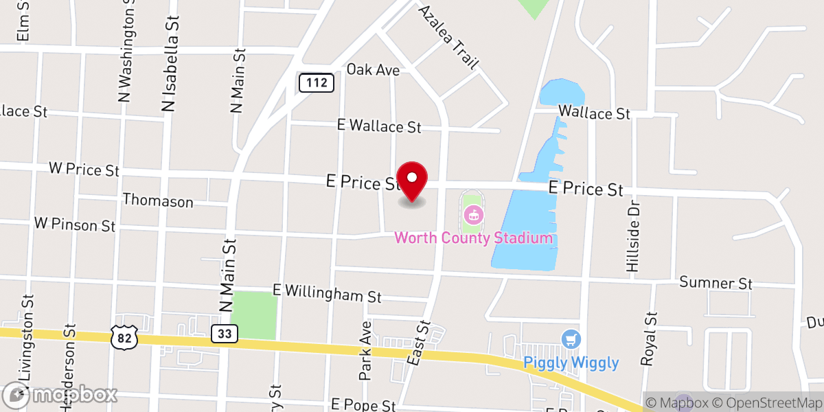 Map showing location of County Neighborhood Service Center