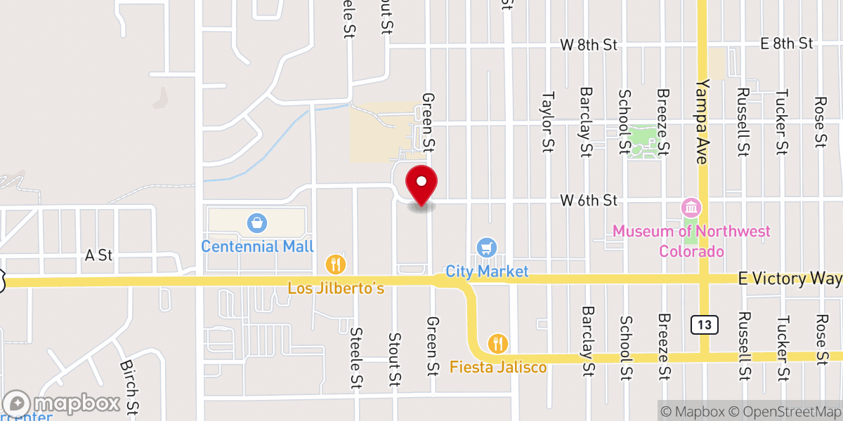 Map showing location of Faith Lutheran Church