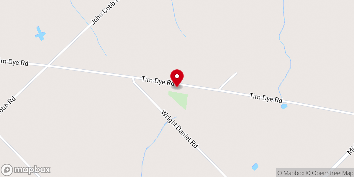 Map showing location of Harmony Baptist Church