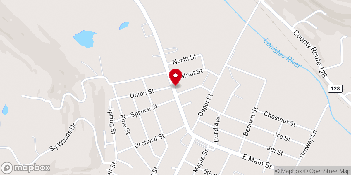 Map showing location of Steuben County Rural Ministry