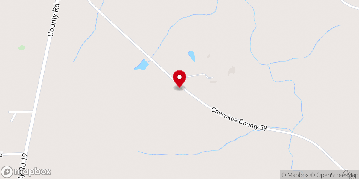Map showing location of Tennala Baptist Church