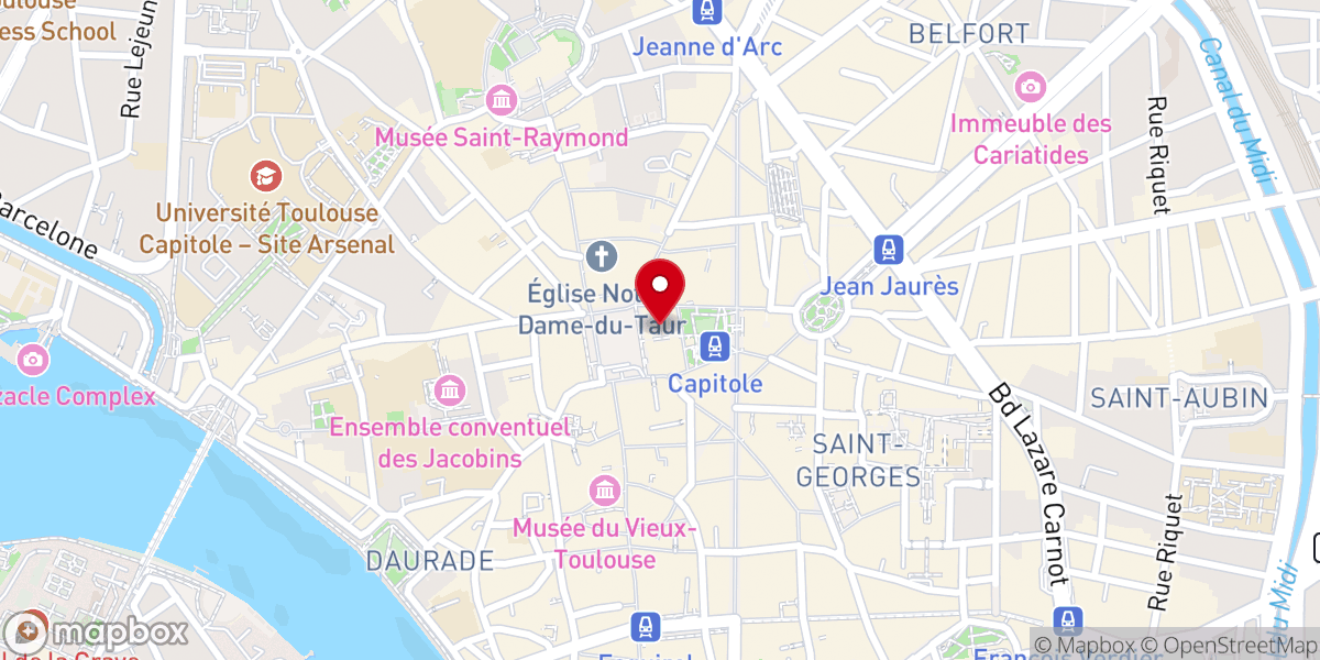 Map showing location of Ministère La Foi de Sion